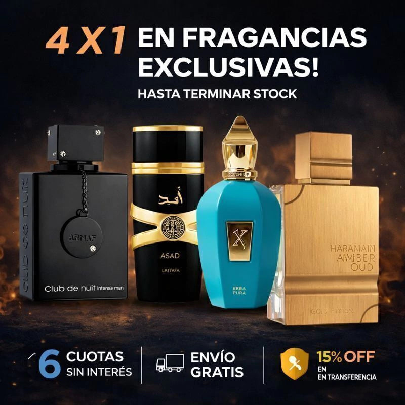 Promo 4x1 en Fragancias Arabes Premium + Ebook Aplicación correcta para mayor duración