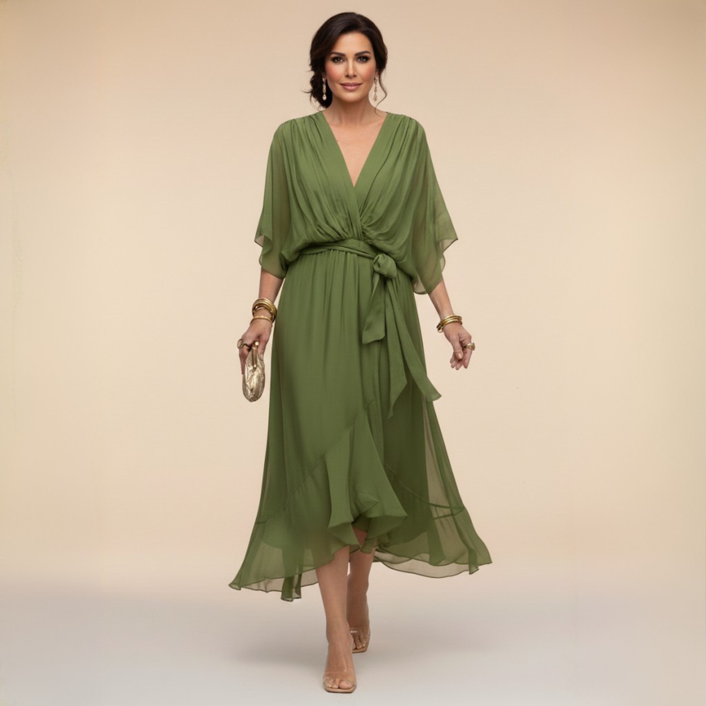 Monica – Abrigo con Escote en V