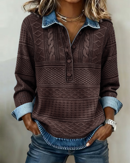 Olivia – Chaqueta con Cuello y Cierre de Botones