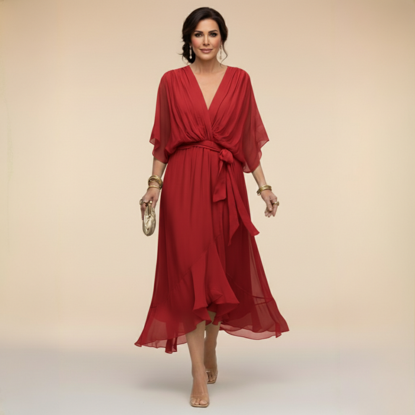 Monica – Abrigo con Escote en V