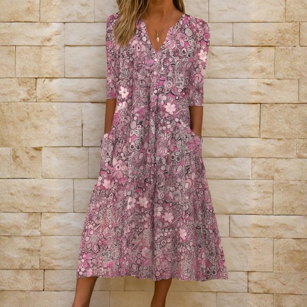 OLIVIA | VESTIDO ELEGANTE CON ESCOTE EN V