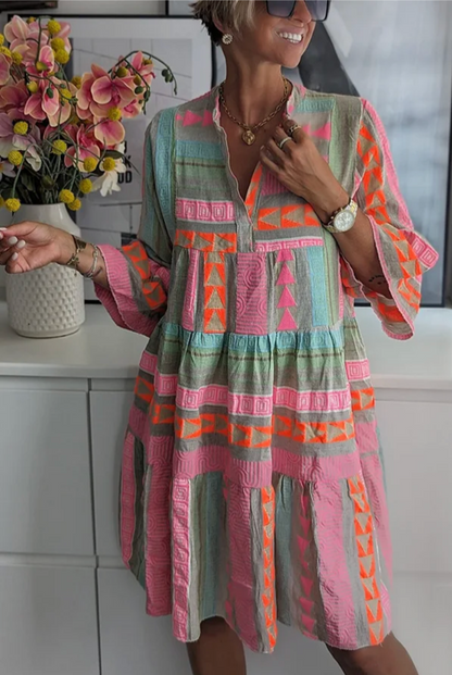 Julia – Vestido Bohemio de Vuelo con Volantes