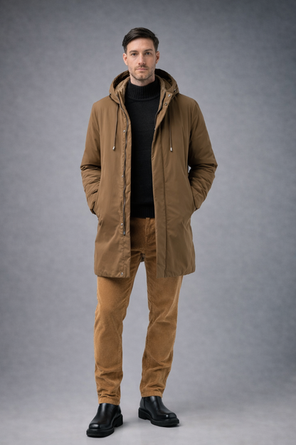 Parka Larga con Capucha