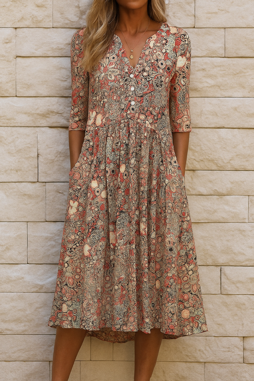 OLIVIA | VESTIDO ELEGANTE CON ESCOTE EN V