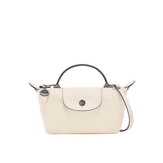 MINI BOLSO DE PIEL LONGCHAM | BLANCO