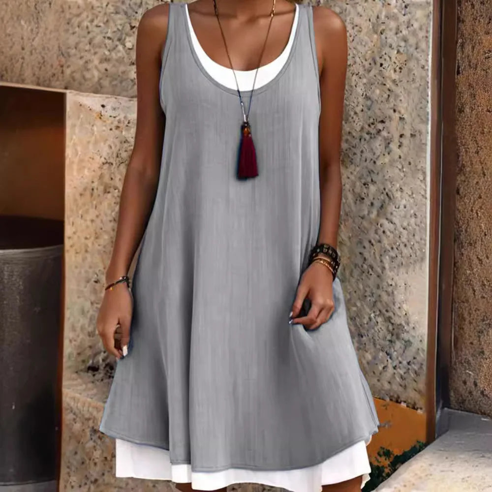 Vestido informal de mujer sin mangas para mujer
