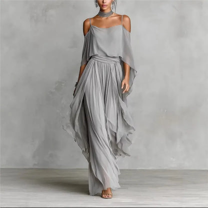 Conjunto informal de verano en gasa para mujer