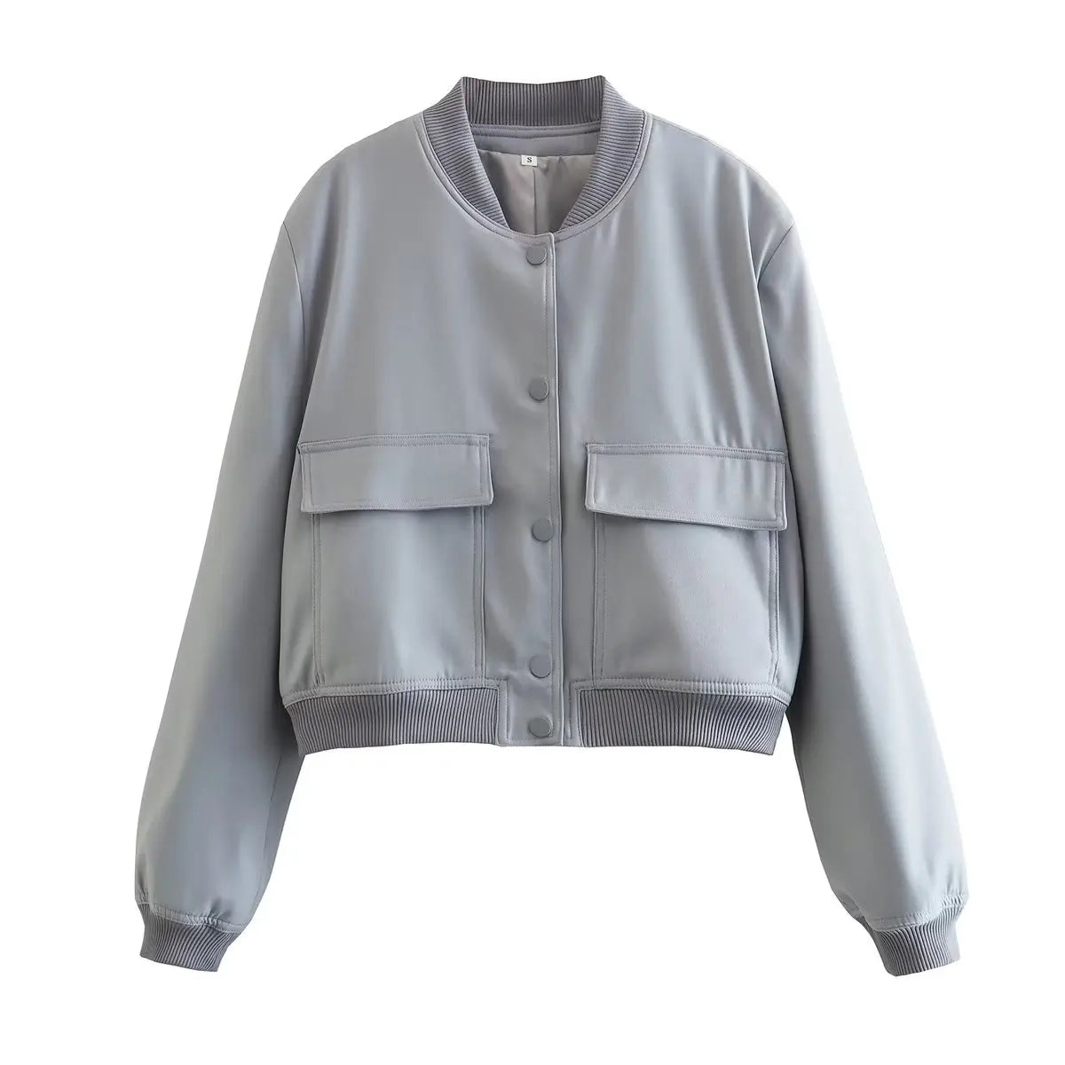 Bomber Mujer Crema | Chaqueta Crop con Bolsillos — Isabella Torres