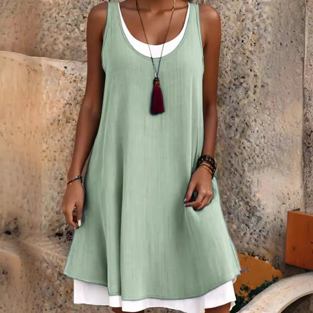 Vestido informal de mujer sin mangas para mujer