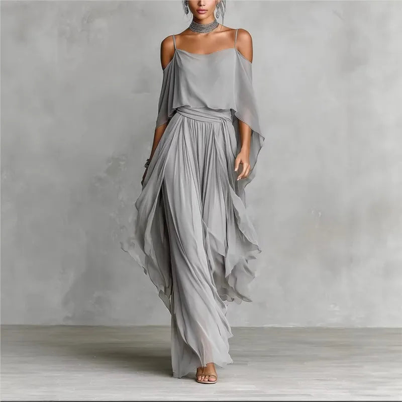 Conjunto informal de verano en gasa para mujer