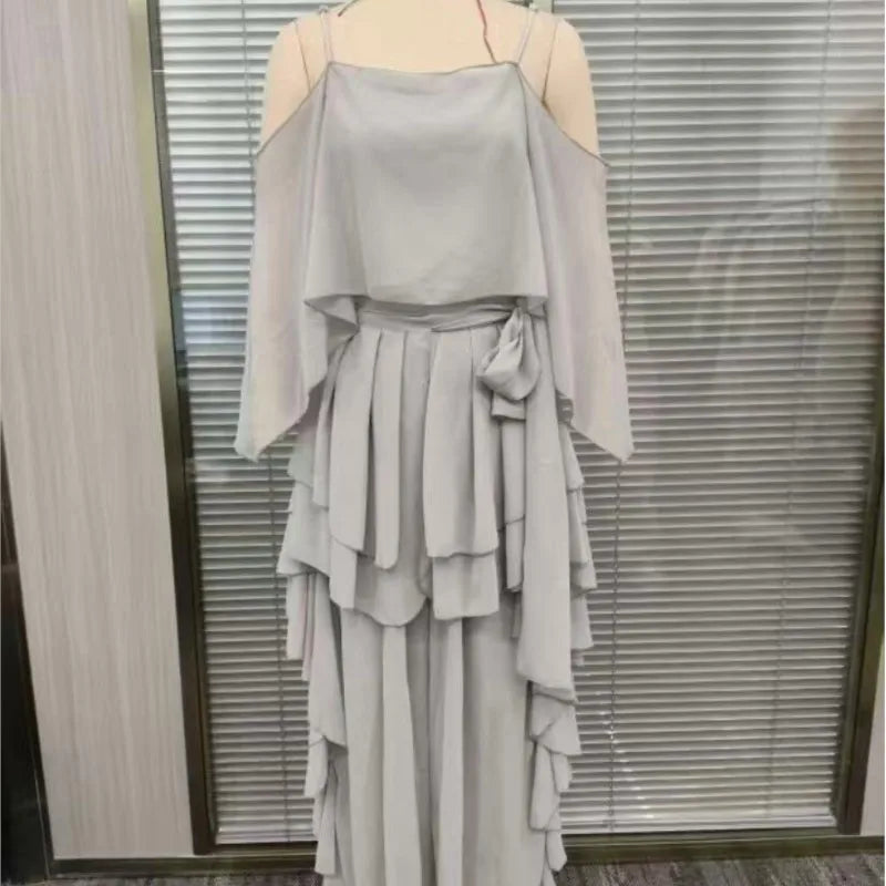 Conjunto informal de verano en gasa para mujer
