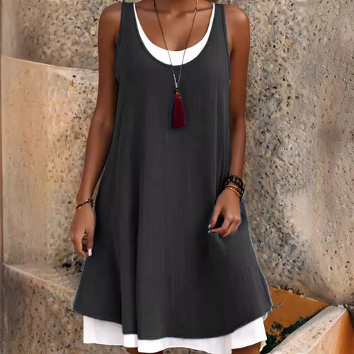 Vestido informal de mujer sin mangas para mujer