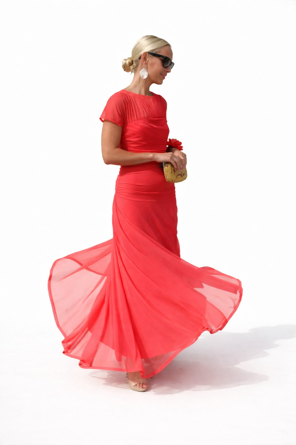 Vestido de verano con cuello redondo para mujer