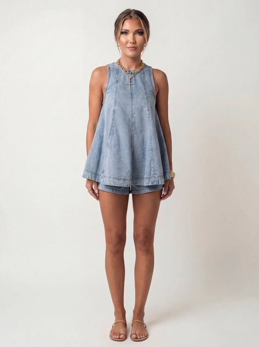 Conjunto de dos piezas de denim